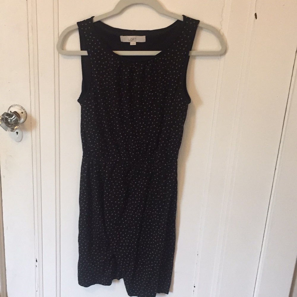Loft Black and Pink Dress